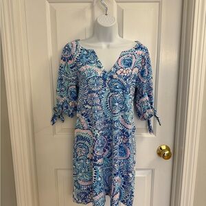 Lilly Pulitzer Women's Blue and Pink Dress